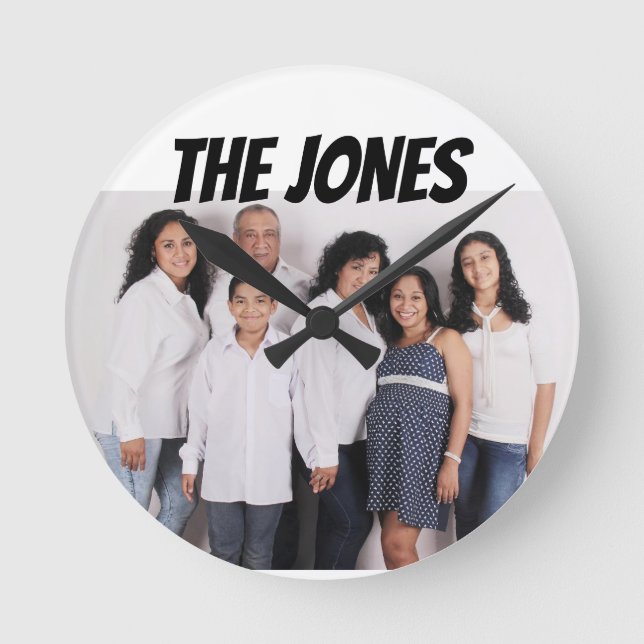 CUSTOM FAMILY PHOTO WALL CLOCK - ADD PHOTO (Front)