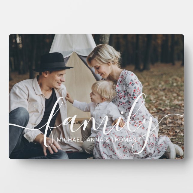 Custom family photo with custom name plaque (Front)