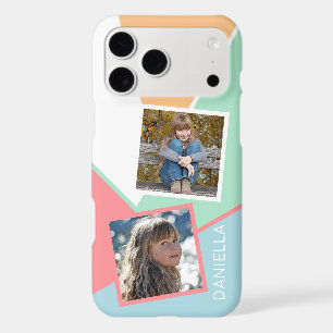 Custom Family Photos on Geometric Mosaic Pattern