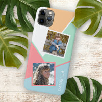 Custom Family Photos on Geometric Mosaic Pattern