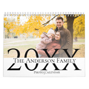 Custom Family Photos Year 20XX Calendar