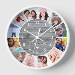 Custom Family Picture Clock Customized Photo Clock