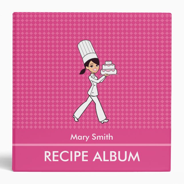 Custom Family Recipe Album With Kitchen Graphics Binder (Front)