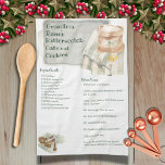 Custom Family Recipe Keepsake Rustic Baking Kitchen Towel<br><div class="desc">Bake up a batch of Grandma's favourite cookies using her recipe printed on this beautifully personalized keepsake heirloom rustic tea towel. Always have her favourite recipe on hand to bake up a batch of Grandma's or Mom's cookies for family, friends, or gifts. You can edit the design for recipes from...</div>