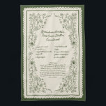Custom Family Recipe Kitchen Towel Keepsake<br><div class="desc">A beautiful way to preserve a favorite family recipe, this customizable kitchen towel makes a heartfelt gift for moms, grandmas, and home cooks. Personalize your recipe and adjust the floral colors to match any kitchen style.</div>