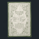 Custom Family Recipe Kitchen Towel Keepsake<br><div class="desc">A beautiful way to preserve a favorite family recipe,  this customizable kitchen towel makes a heartfelt gift for moms,  grandmas,  and home cooks. Personalize your recipe and adjust the floral colors to match any kitchen style.</div>