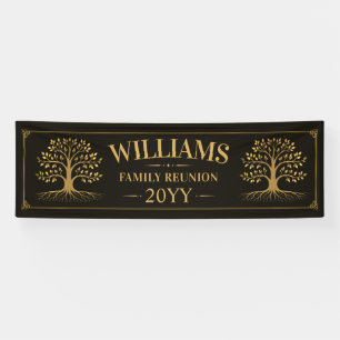 Custom Family Reunion Banner, Vintage Family Tree Banner