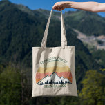 Custom Family Reunion Beautiful Vintage Sunset Tote Bag<br><div class="desc">Beautiful custom family reunion tote bag for an autumn get-together with cousins,  aunts,  uncles,  and grandparents. Order matching gifts for the whole crew with your last name and year in green surrounding the beautiful vintage sunset image over the mountains and trees. Great personalized group present.</div>