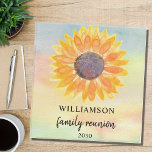 Custom Family Reunion  Binder<br><div class="desc">This Family Reunion Binder is decorated with a yellow sunflower on a watercolor background.
Easily customizable. 
Use the Customize Further option to change the text size,  style,  or colour.
Because we create our artwork you won't find this exact image from other designers. 
Original Watercolor © Michele Davies.</div>