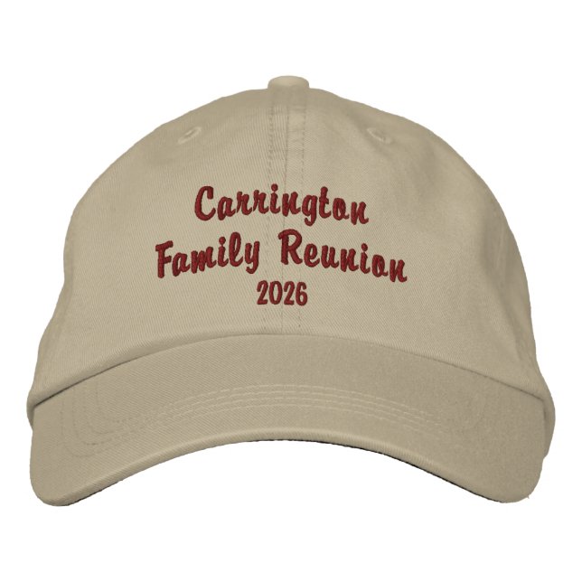 Custom Family Reunion Embroidered Hat (Front)