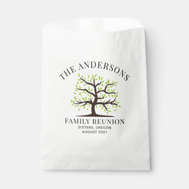 Custom Family Reunion Genealogy Matching Favour Bag (Front)