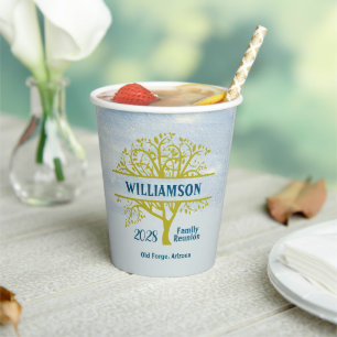 Custom Family Reunion Genealogy Tree Matching Paper Cups