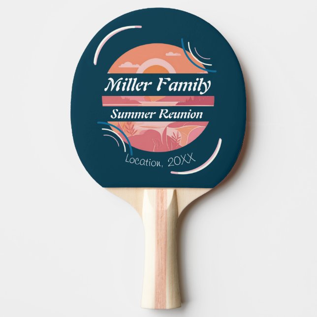 Custom Family Reunion Lake Ping Pong Paddle (Front)