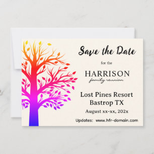 Custom Family Reunion Venue and Dates Flat Card
