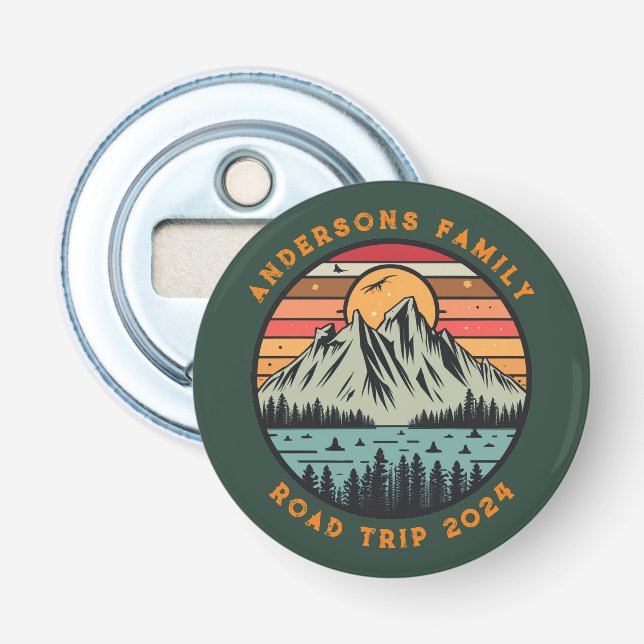 Custom Family Road Trip Vacation Reunion Bottle Opener (Front)