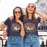 Custom Family Road Trip Vacation Reunion Women's T-Shirt<br><div class="desc">This awesome sunset over rocky mountains in nature makes a great image for a set of customized women's t-shirts for a family reunion, road trip, or summer vacation. Commemorate your holiday week with matching tees for mom, dad, brother and sister. Just add your own last name and the year with...</div>