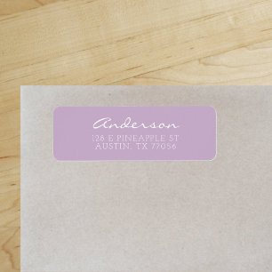 Custom Family Script   Lavender   Return Address
