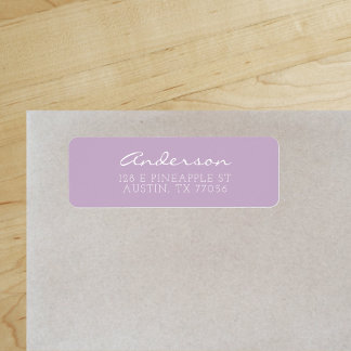 Custom Family Script | Lavender | Return Address