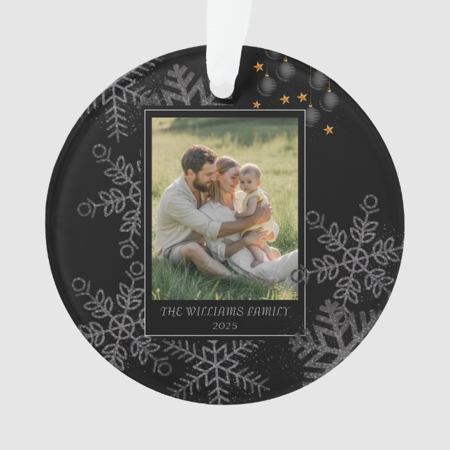 Custom FAMILY Script One Photo Keepsake Ceramic Ba (devant)