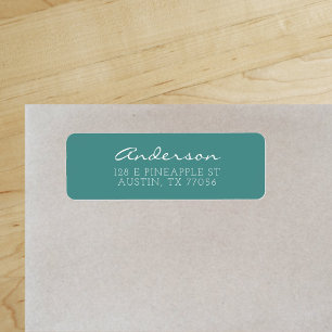 Custom Family Script   Teal   Return Address