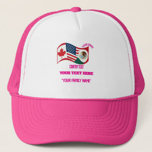 Custom Family Soccer Tournament Shirt - Ca EEU Mx Trucker Hat