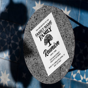 Custom Family Tree Family Reunion  Invitation