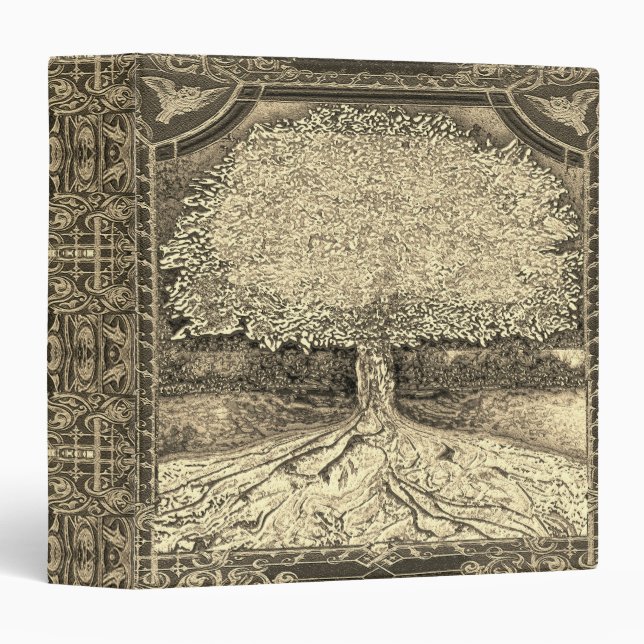 Custom Family Tree Record Book Binder (Front/Spine)