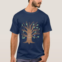 Custom Family tree with leaves and birds