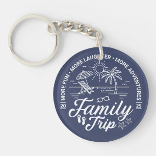 Custom Family Trip Group Matching Beach Vacation Keychain