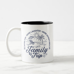 Custom Family Trip Group Matching Beach Vacation Two-Tone Coffee Mug