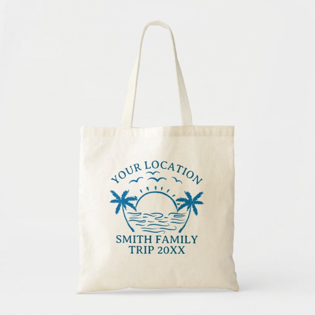 Custom Family Trip Men's Basic T-Shirt Tote Bag (Front)