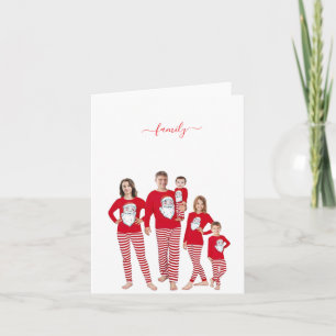 Custom Family Two Photo Double-Sided Christmas Holiday Card
