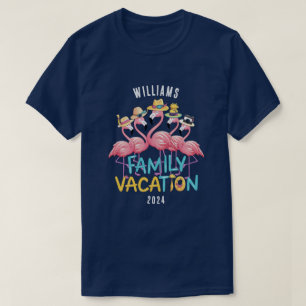 Custom Family Vacation Flamingo Group Matching T-Shirt