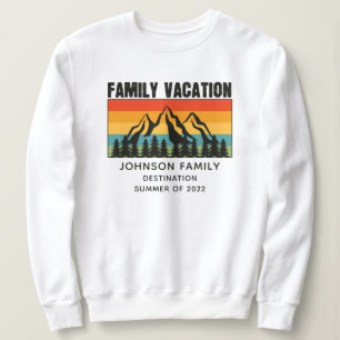 Custom Family Vacation Mountains Hiking Camping Sweatshirt
