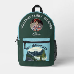 Custom Family Vacation Photo Printed Backpack