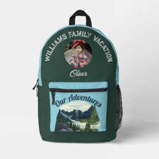 Custom Family Vacation Photo Printed Backpack