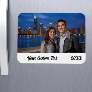 Custom Family Vacation Photo Refrigerator Magnet