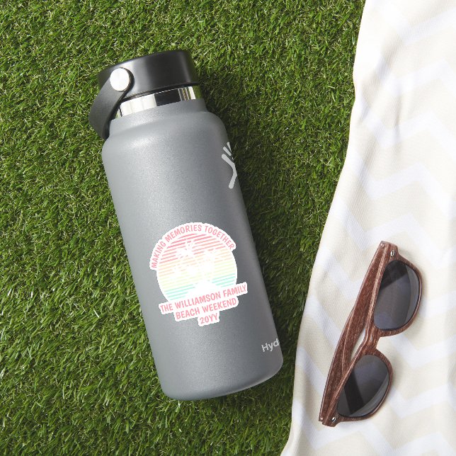 Custom Family Vacation Retro Tropical Beach Trip (HydroFlask Insitu)
