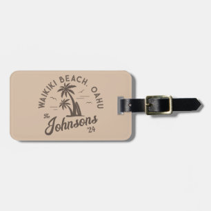 Custom Family Vacation Summer Beach Group Trip Luggage Tag
