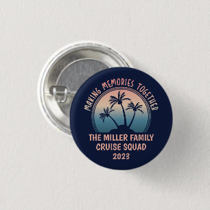 Custom Family Vacation Summer Beach Trip 1 Inch Round Button