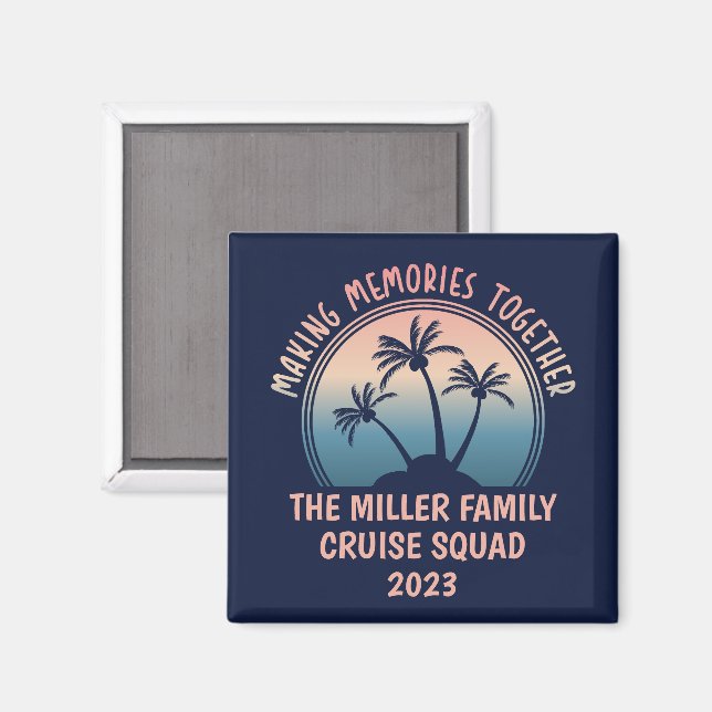 Custom Family Vacation Summer Beach Trip Magnet (Front/Back)