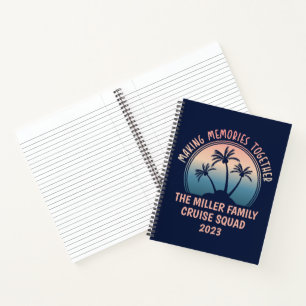 Custom Family Vacation Summer Beach Trip Notebook