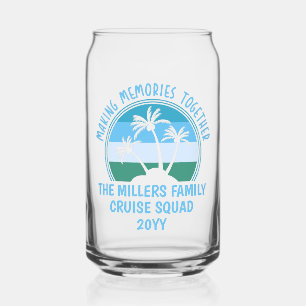Custom Family Vacation Summer Reunion Beach Trip Can Glass