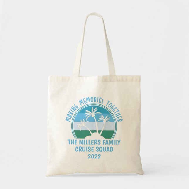 Custom Family Vacation Summer Reunion Beach Trip Tote Bag (Front)
