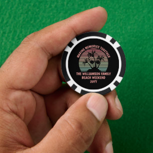 Custom Family Vacation Tropical Trip Souvenir Poker Chips
