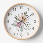 Custom Family Watercolor Flowers Wall 