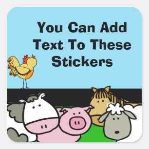 Custom Farm Animals Stickers