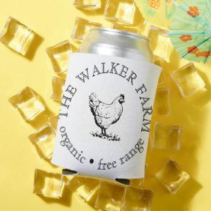 Custom Farm Business Promotional Logo  Can Cooler