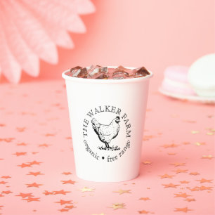 Custom Farm Business Promotional Logo Paper Cups