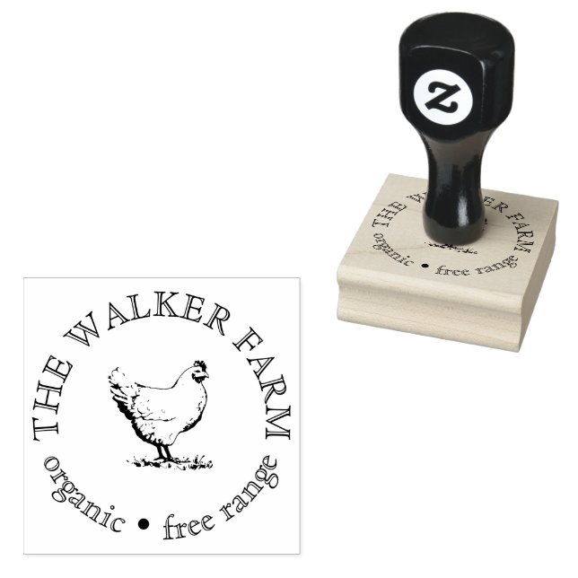 Custom Farm Business Promotional Logo  Rubber Stamp (Stamped)